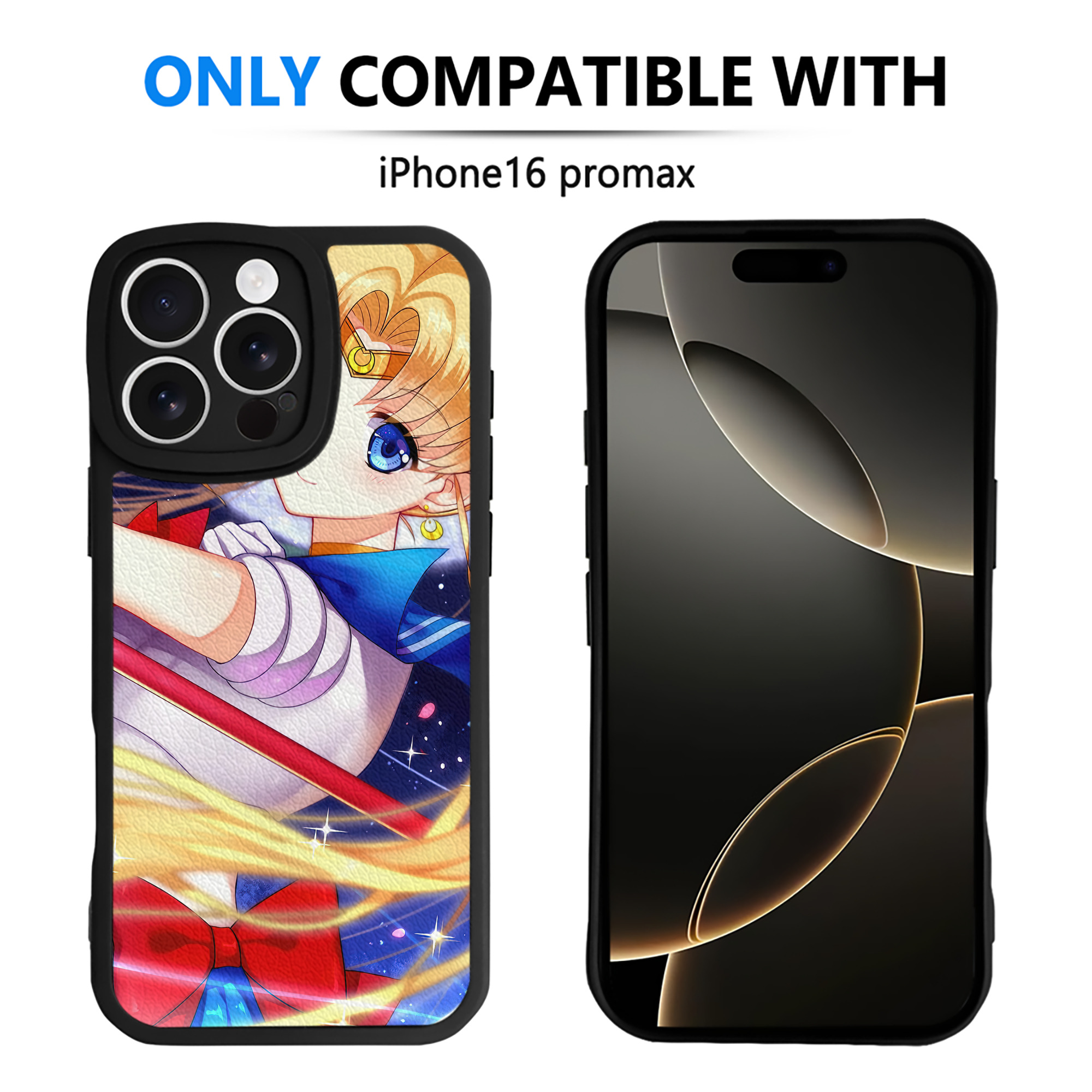 （画像用） 美少女戦士セーラームーン Sailor Moon 【iPhone 16シリーズ対応】シリコンスマホケース（レザー調） 材質：シリコン